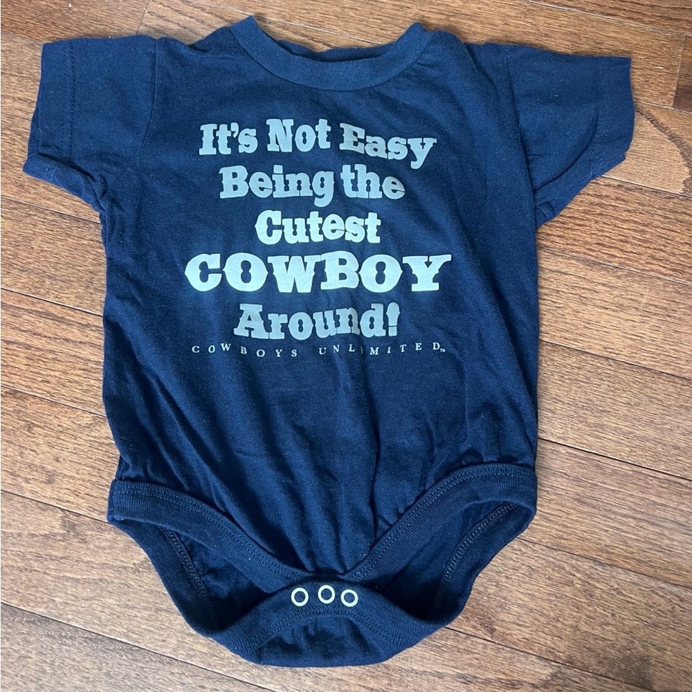 18m Baby “It’s Not Easy Being The Cutest Cowboy Around” Bodysuit Onesie